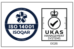 ISOQAR UKAS ISO 14001 joint logo